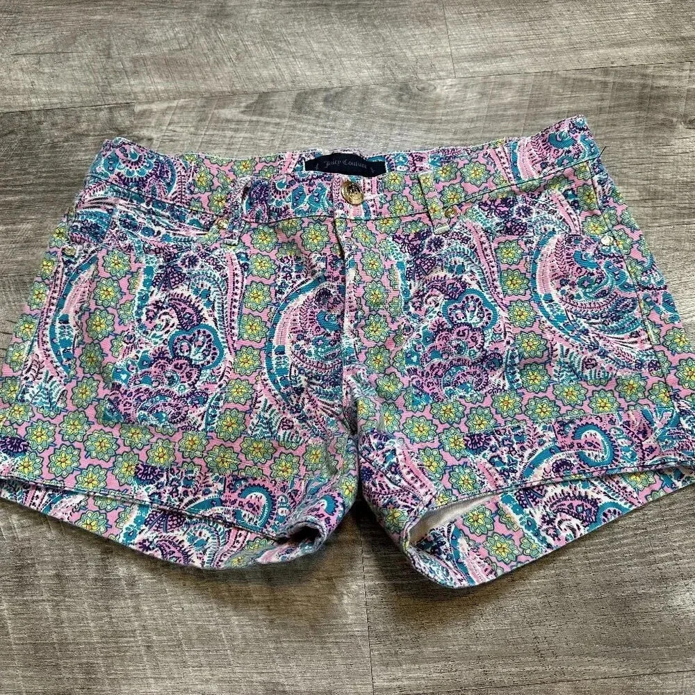 Juicy Couture Paisley Shorts in Multicolor Size 27